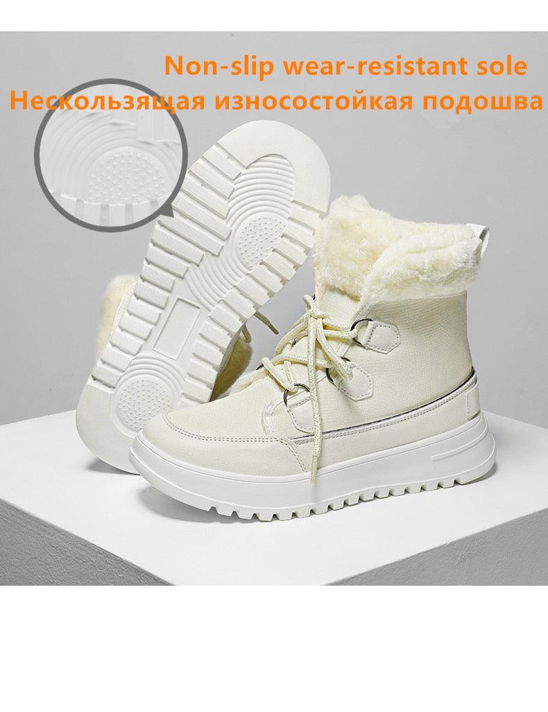 Snow Boots Outdoor Non-slip Sneakers - Plush Warm Woman Waterproof Winter Boots - Women Platform Ankle Boots (BB2)(CD)(WO4)(BB5)(F38)(3U38) - Deals DejaVu