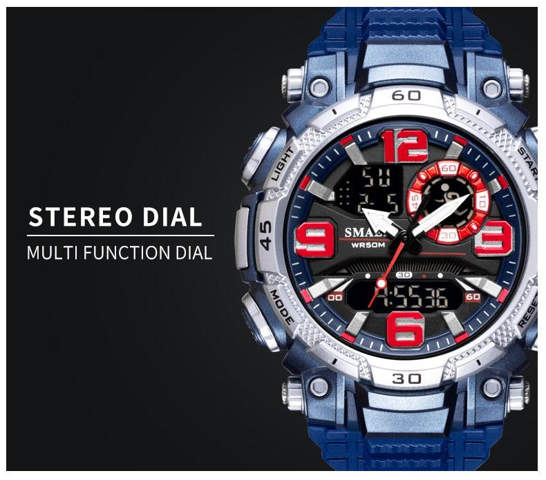 Quartz Watch For Men - Waterproof Stopwatch LED - Male Clock - Sport Watches Men relogio masculino Digital (MA9)(RW)(1U84)