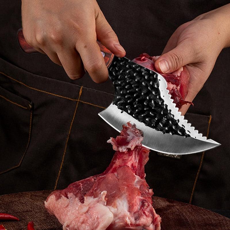 Forged Small Scimitar To Cut Meat Butcher - Boning Knife Hammered Household Outdoor Sliced Slaughter Small Kitchen Knife (AK5)(1U61)