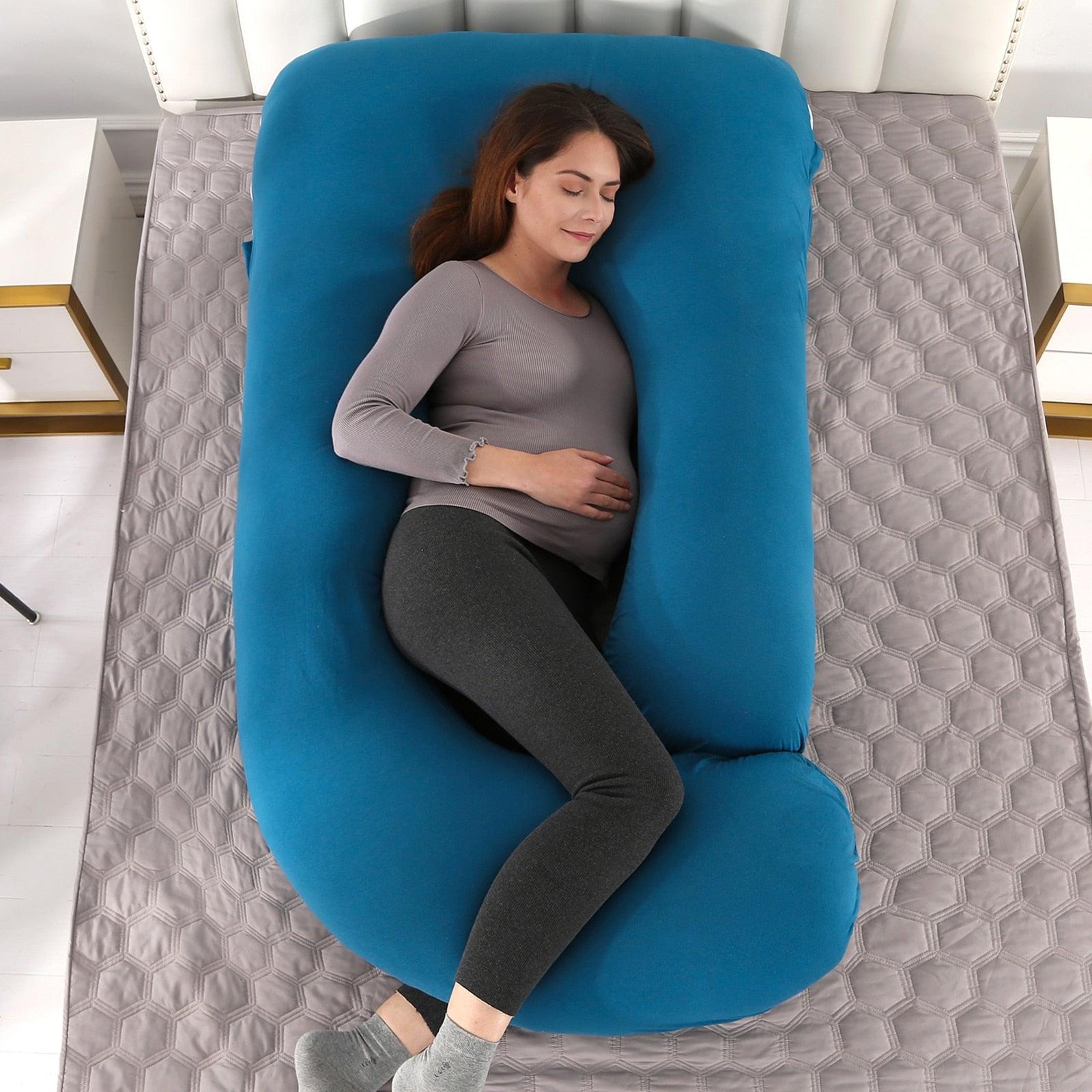 Superior Quality Pregnancy Pillow - Large Size Sleeping - Support Pillow For Pregnant Women - Nice J Shape Maternity Pillows (8Z2)(9Z2)(1Z3)(1U7) - Deals DejaVu