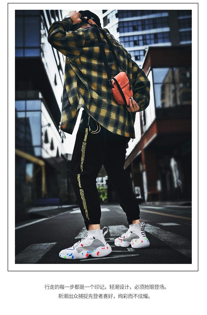 Great Men Sneaker - Soft Casual Shoes - Sock Shoes Fashion plus size 45 46 47 48 Tenis Masculino Adulto High Top Man Flat Shoes (MSC3)(MSC7)(MSA1)(MCM)(MSA2)(1U12) - Deals DejaVu