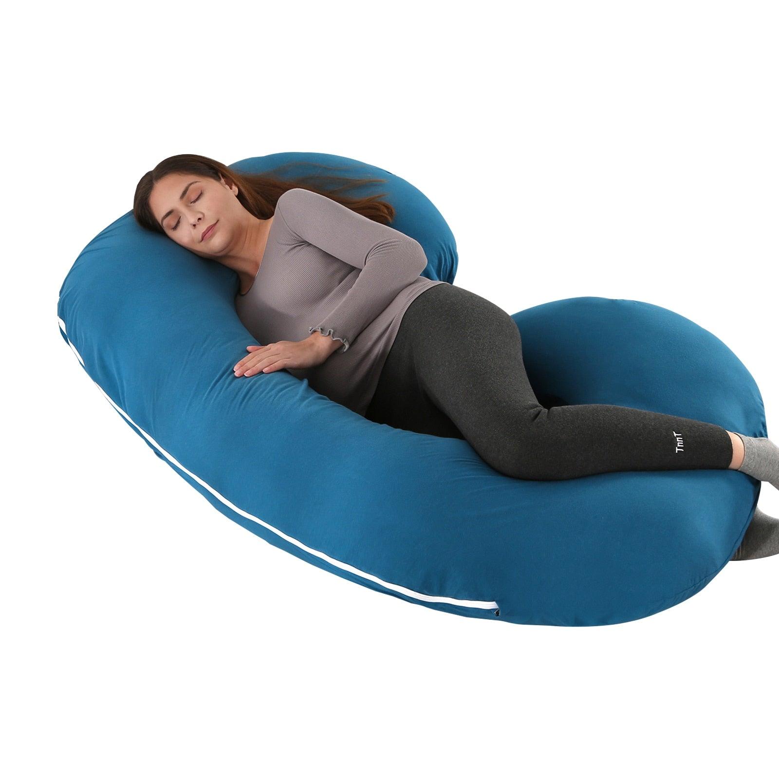Superior Quality Pregnancy Pillow - Large Size Sleeping - Support Pillow For Pregnant Women - Nice J Shape Maternity Pillows (8Z2)(9Z2)(1Z3)(1U7) - Deals DejaVu