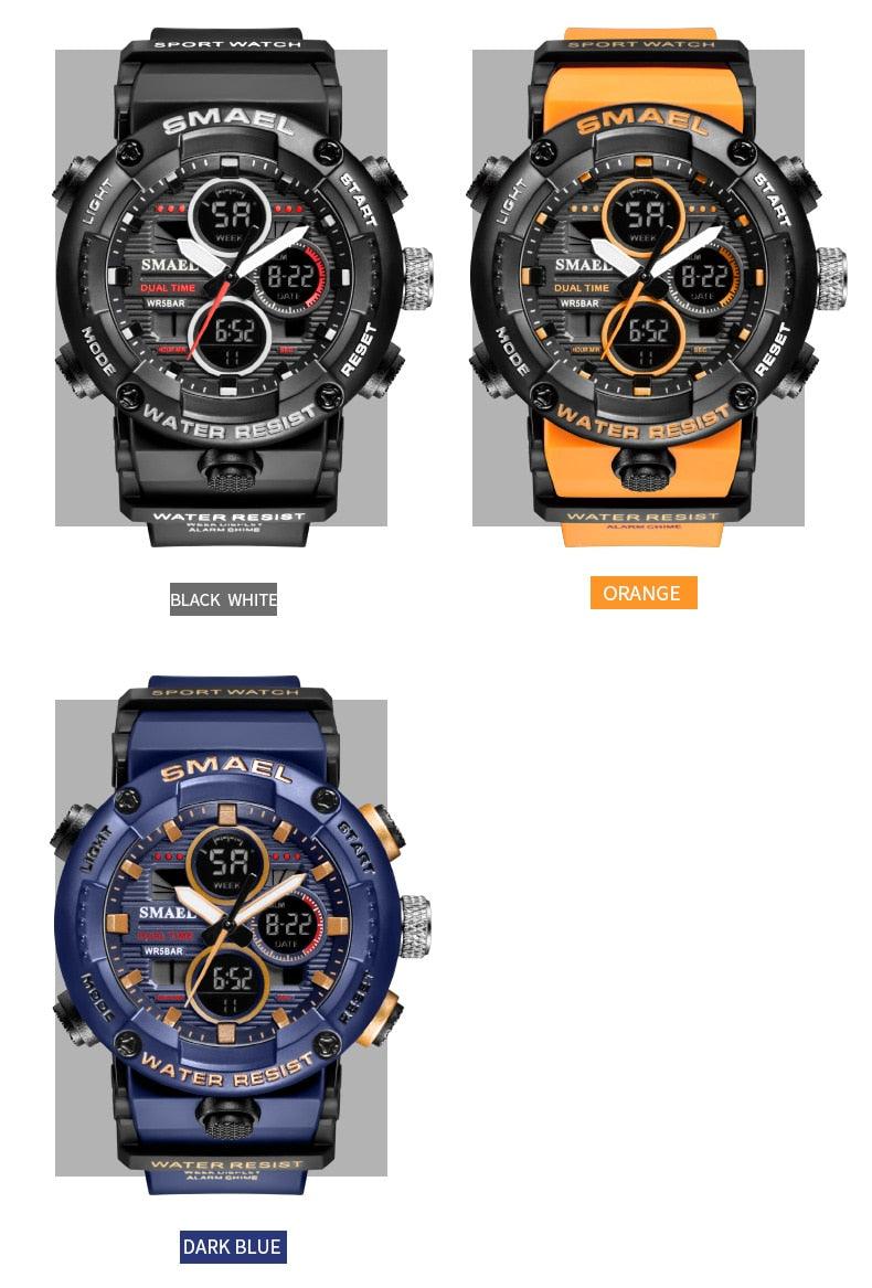 Sport Watch Men Waterproof LED Digital Watches - Stopwatch 8038 - Men Watches Quartz (MA9)(RW)(1U84)