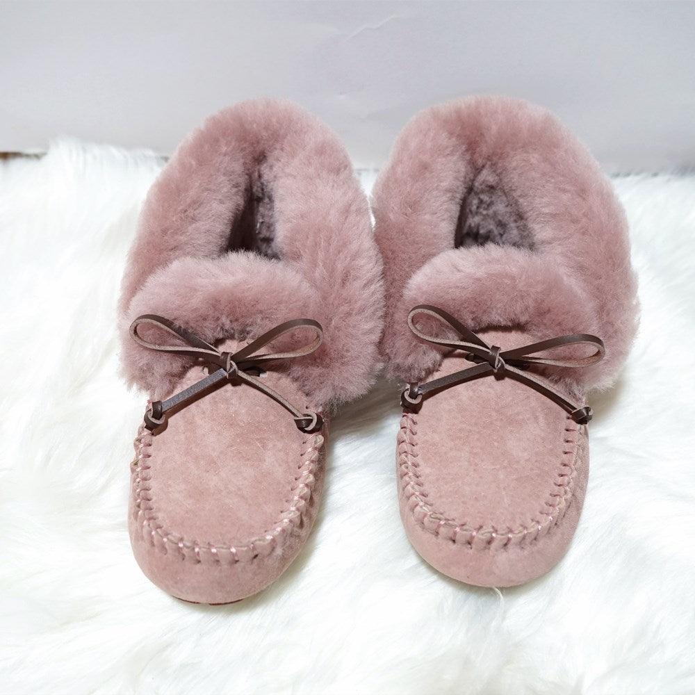 Amazing 100% Genuine Leather waterproof women flat shoes - comfortable winter warm natural fur snow shoes fashion non-slip (FS)(CD)(1U40)(1U38)(1U107)