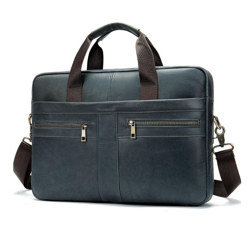 New Vintage Leather Men Bag - Genuine Leather Messenger Bag - Men Shoulder Bags Male Laptop Briefcase Bag Casual Men Handbag (3MA1)(LT4)(1U78) - Deals DejaVu