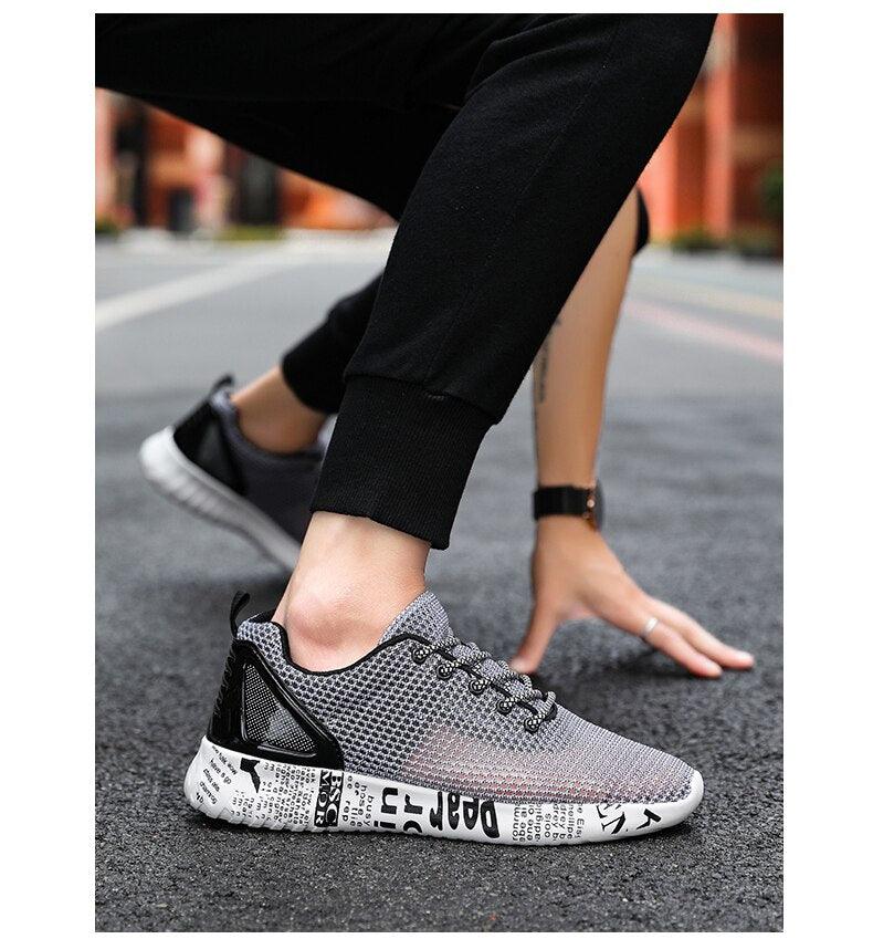 New Great Fashion Graffiti Men Shoes - Mesh Openwork Breathable Lightweight Non-slip Shoes - Men Sneakers Black Casual Loafers (MSC3)(MSC7)(MSA1)(MCM)(MSA2)(1U12) - Deals DejaVu
