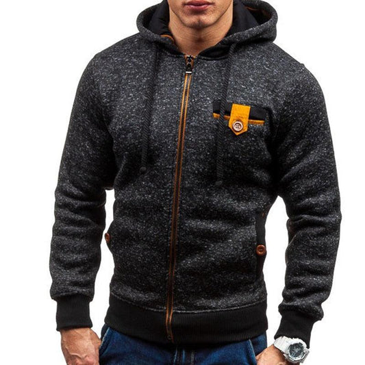 "Only For Men With Style" -Men Sports Casual Wear Zipper COPINE Fashion Jacquard Hoodies - Sweatshirts Autumn Winter Coat (TM5)(CC1)(1U100)