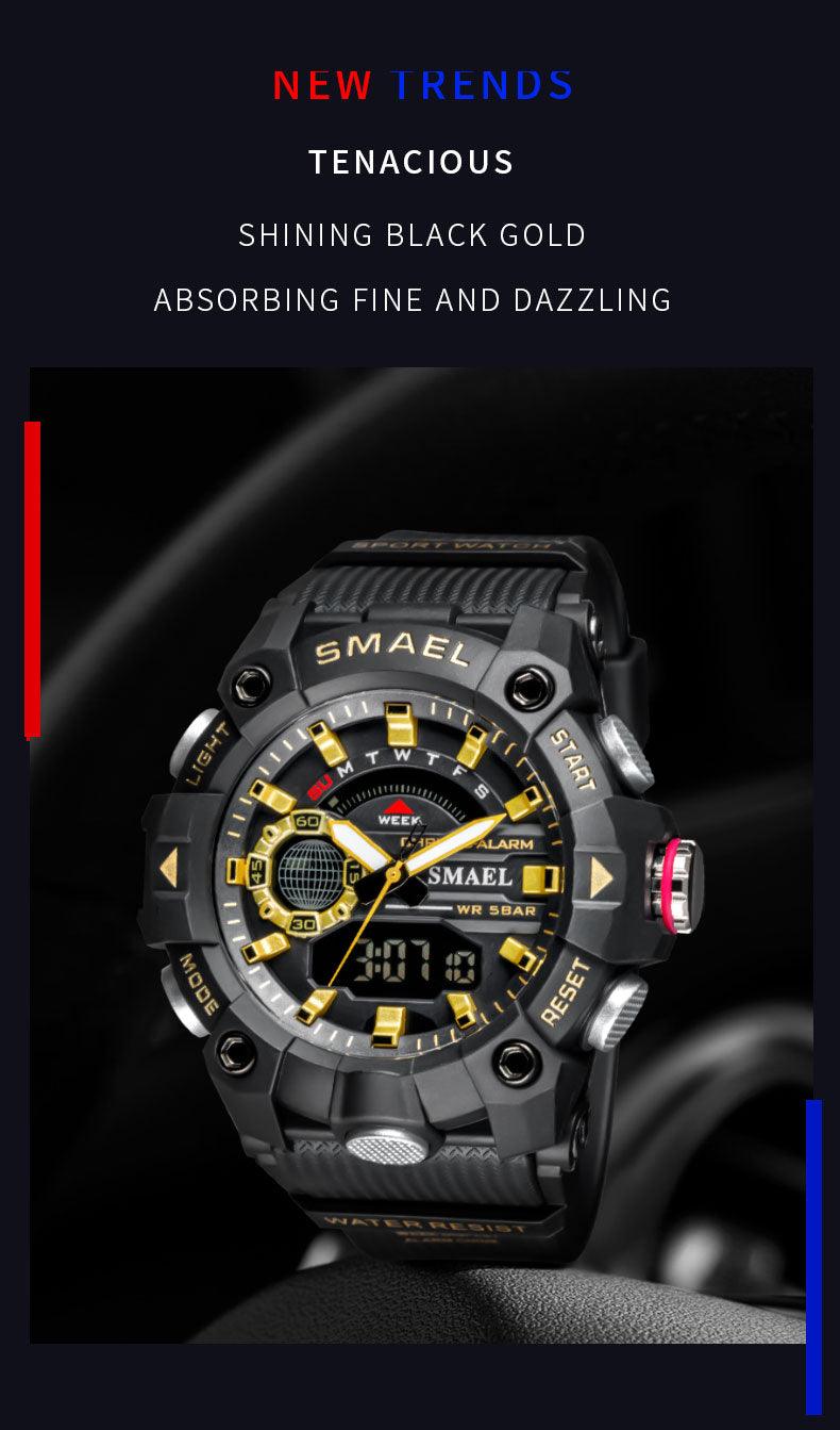 Military Watches - Men Sport Watch - New 50M Waterproof Wristwatch Stopwatch Alarm LED Light (MA9)(RW)(1U84)