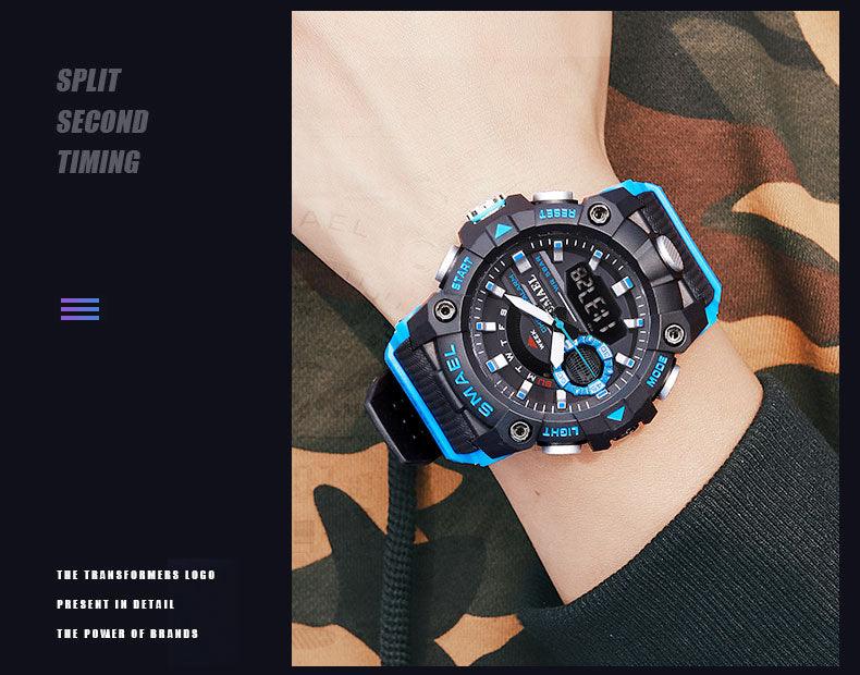 Military Watches - Men Sport Watch - New 50M Waterproof Wristwatch Stopwatch Alarm LED Light (MA9)(RW)(1U84)