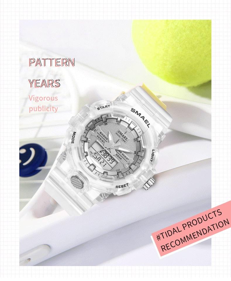 Woman Watch Quartz - Sports Watches Kids 50M Waterproof Wristwatches - Jelly Starp Clock 8025 Children Clocks Lady Watch Women (RW)(1U82)(1U84)(1U48)