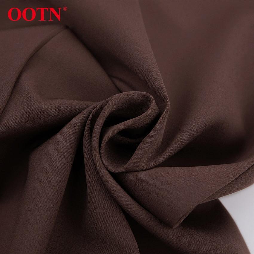 Gorgeous Autumn Office Wide Leg Pants Women Sashes Elastic Waist Pants - Elegant Ladies Brown Trousers Plus Length Palazzo Cozy (D25)(BP)(1U25) - Deals DejaVu