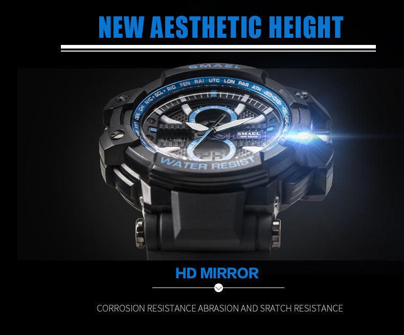 Sport Watches For Men Military Clock - Watch 50M Waterproof Luminous White Wristwatch Band (MA9)(RW)(1U84)