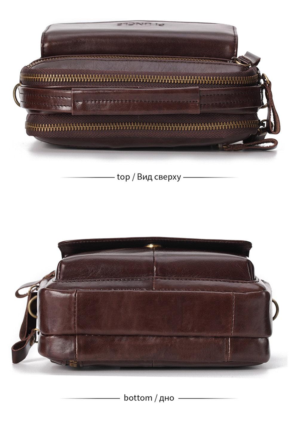 Great Men Shoulder Bag - men genuine Leather Shoulder Bags - Men Handbags Capacity Soft Leather Bag For Man Messenger Bags Tote Bag (3MA1)(LT4)(1U78) - Deals DejaVu