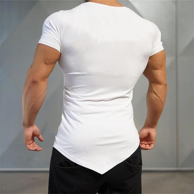 Top Brand Solid Clothing Gyms t-shirt - Mens Fitness Tight t-shirt Cotton Slim fit t shirt men Bodybuilding Summer (TM8)(1U8)(TM7)(1U101)(1U100)