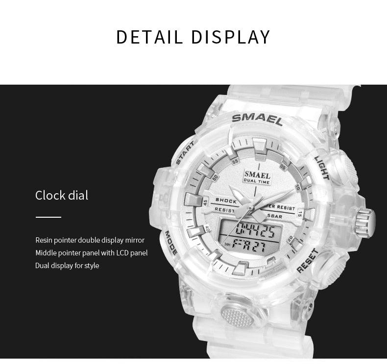 Woman Watch Quartz - Sports Watches Kids 50M Waterproof Wristwatches - Jelly Starp Clock 8025 Children Clocks Lady Watch Women (RW)(1U82)(1U84)(1U48)