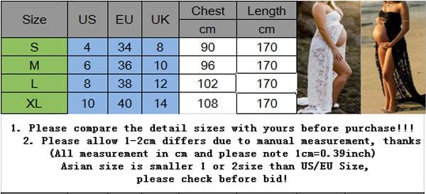 Maternity Gown Photography Props Lace Stretchy Pregnancy Long Dress - Maxi Maternity Leave (1U5)(Z6)(Z8)(1Z1)(2Z1)(3Z1)(4Z1)(7Z1)