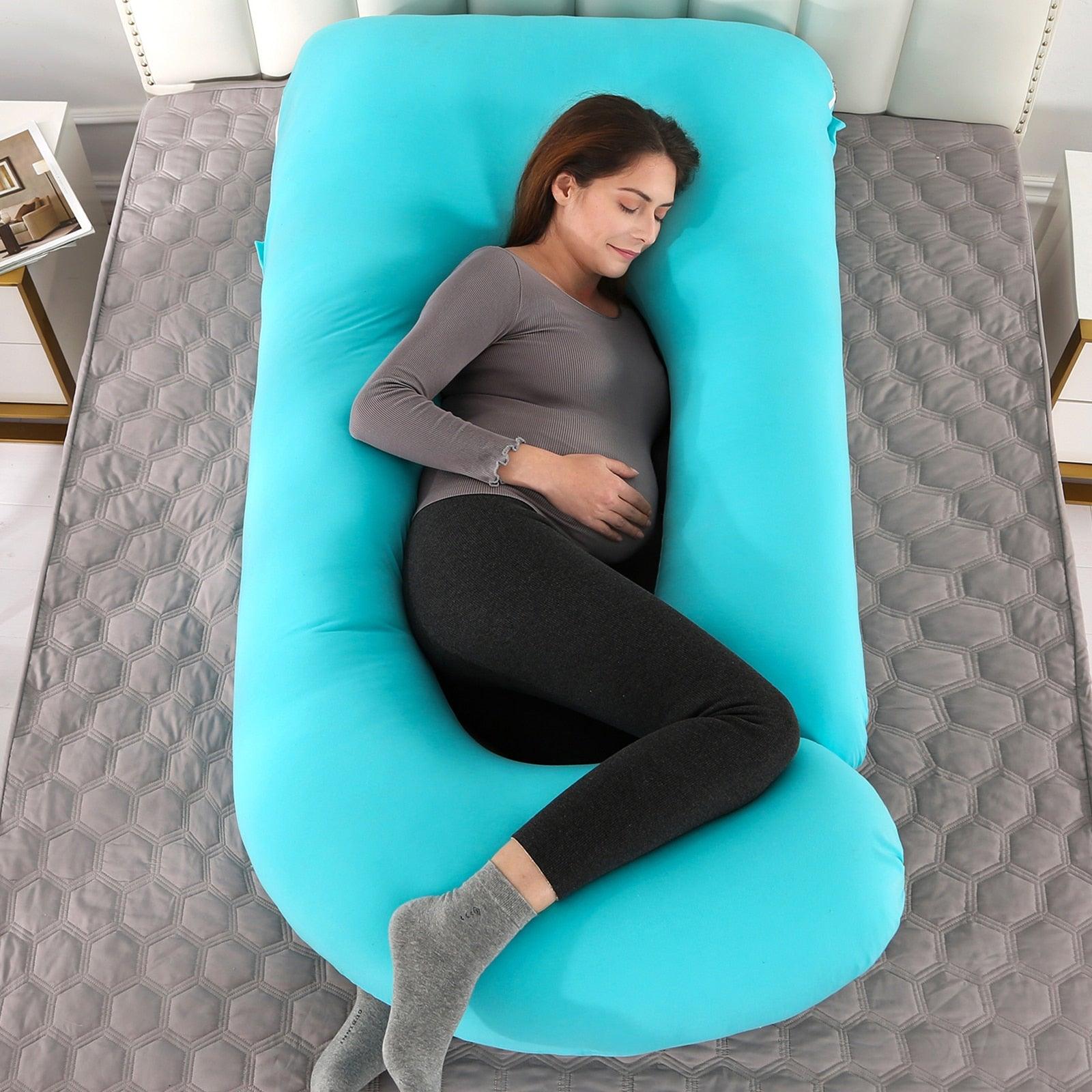 Superior Quality Pregnancy Pillow - Large Size Sleeping - Support Pillow For Pregnant Women - Nice J Shape Maternity Pillows (8Z2)(9Z2)(1Z3)(1U7) - Deals DejaVu