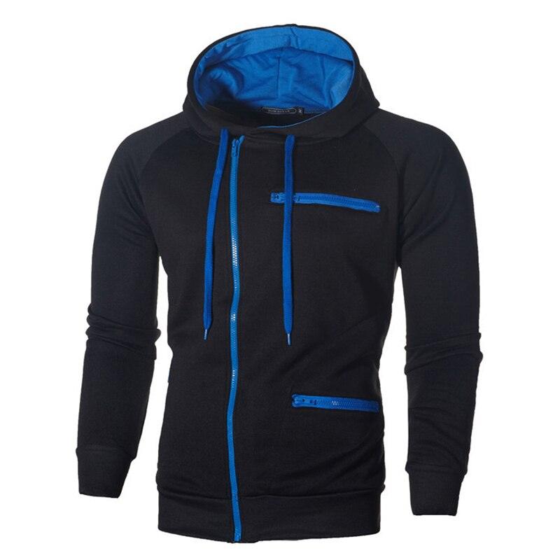 Fashion Brand Men's Hoodies - Spring Autumn Male Casual Hoodies Sweatshirts -Men's Zipper Solid Color Hoodies (TM5)(CC1)(1U100)