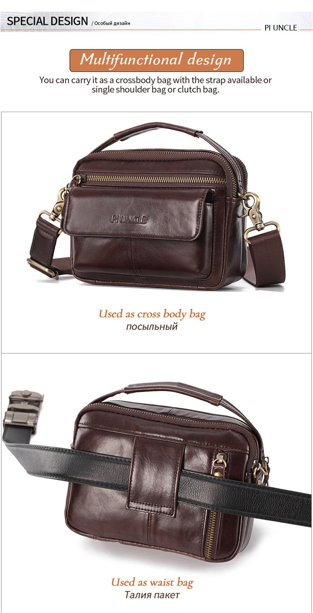 Great Men Shoulder Bag - men genuine Leather Shoulder Bags - Men Handbags Capacity Soft Leather Bag For Man Messenger Bags Tote Bag (3MA1)(LT4)(1U78) - Deals DejaVu