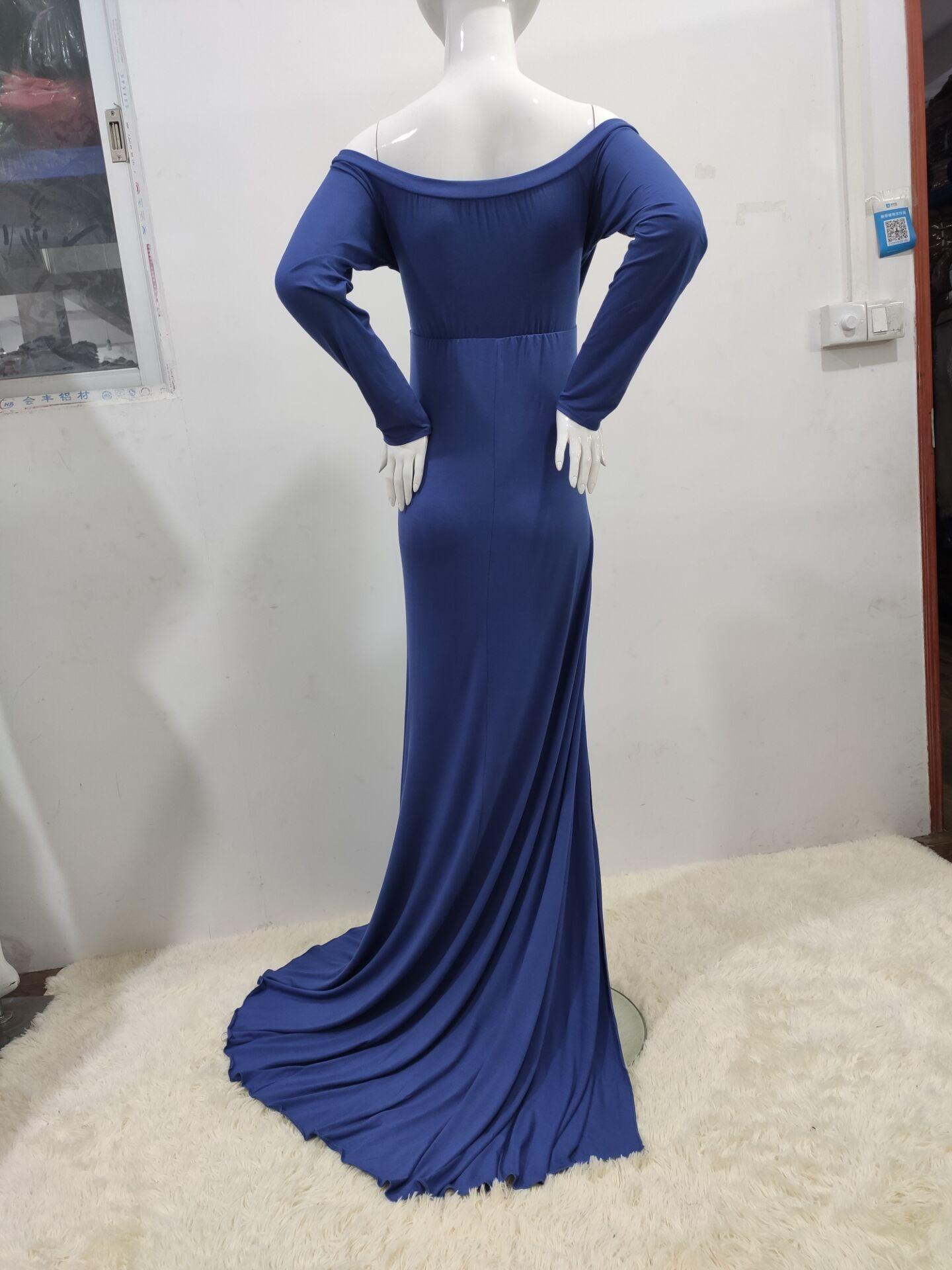 Maternity White Photo Dress - Pregnant Women Mermaid Sexy Gown Pregnancy Dress (1U5)(Z6)(Z8)(1Z1)(2Z1)(3Z1)(4Z1)(7Z1)