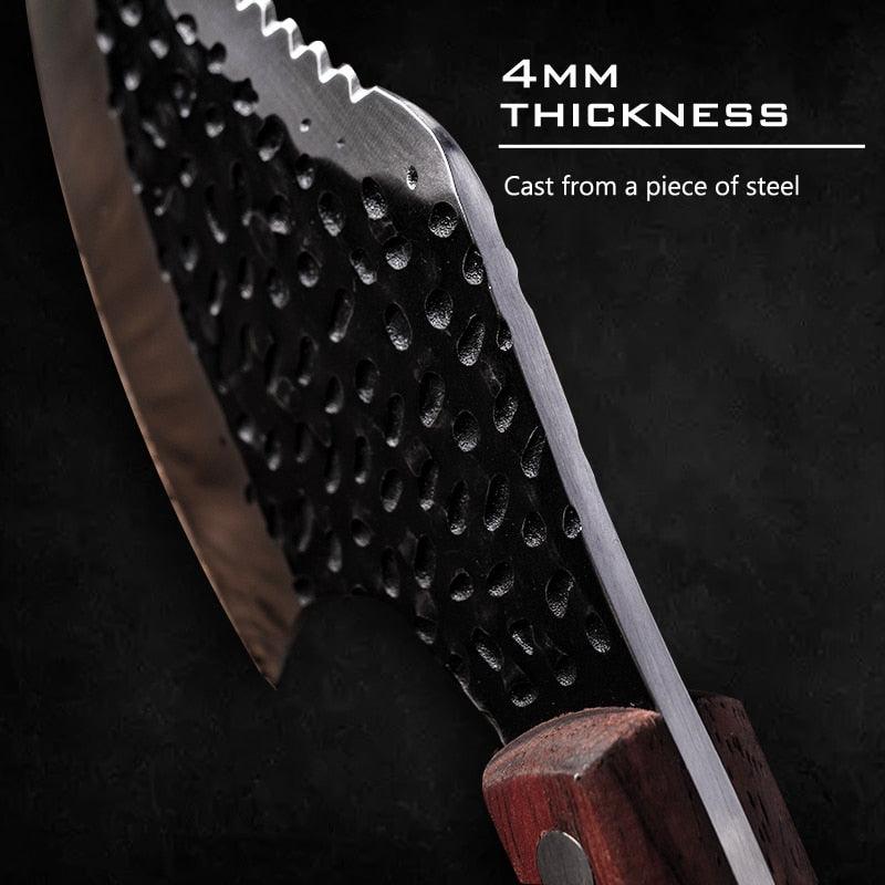Forged Small Scimitar To Cut Meat Butcher - Boning Knife Hammered Household Outdoor Sliced Slaughter Small Kitchen Knife (AK5)(1U61)