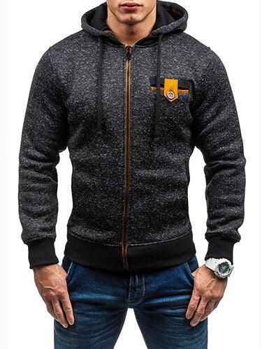 "Only For Men With Style" -Men Sports Casual Wear Zipper COPINE Fashion Jacquard Hoodies - Sweatshirts Autumn Winter Coat (TM5)(CC1)(1U100)