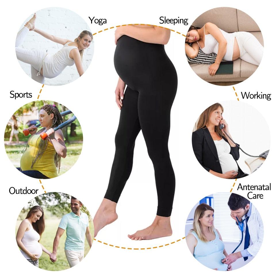 Nice High Waist pregnancy Leggings - Skinny Maternity clothes for pregnant women - Belly Support Knitted Leggings - Body Shaper Trousers (D6)(2Z7)(F6)(1U4)(7Z2) - Deals DejaVu