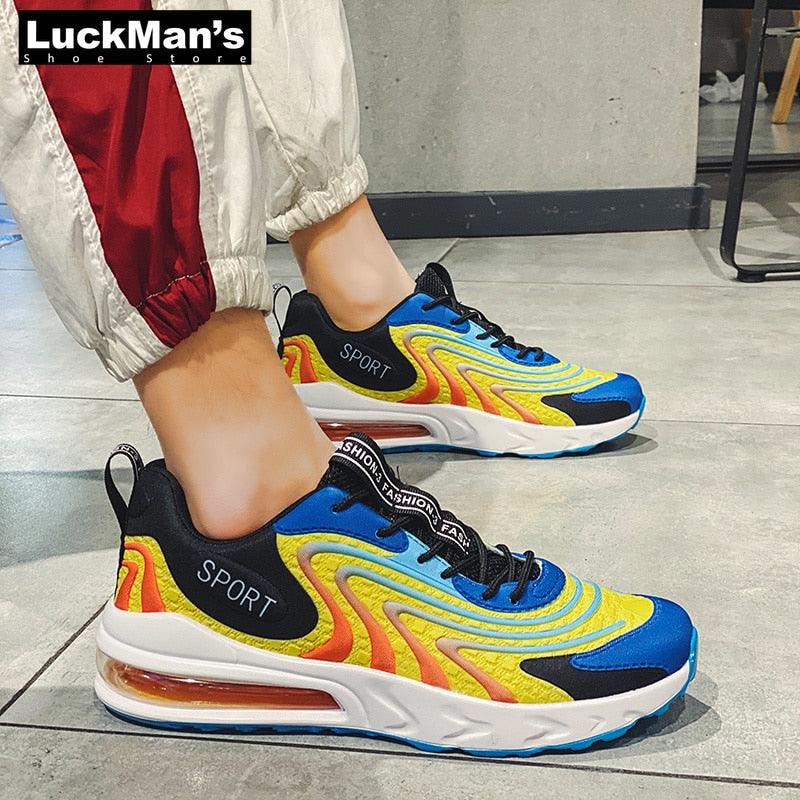 Cool New Men Chunky Sneakers Lace-up Flat Casual Shoes with Platform - Stylish Mixed Color Breathable Adult Male Tenis Footwear (MSC3)(MSC7)(MSA1)(MCM)(MSA2)(1U12) - Deals DejaVu