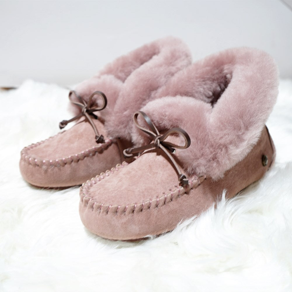 Amazing 100% Genuine Leather waterproof women flat shoes - comfortable winter warm natural fur snow shoes fashion non-slip (FS)(CD)(1U40)(1U38)(1U107)