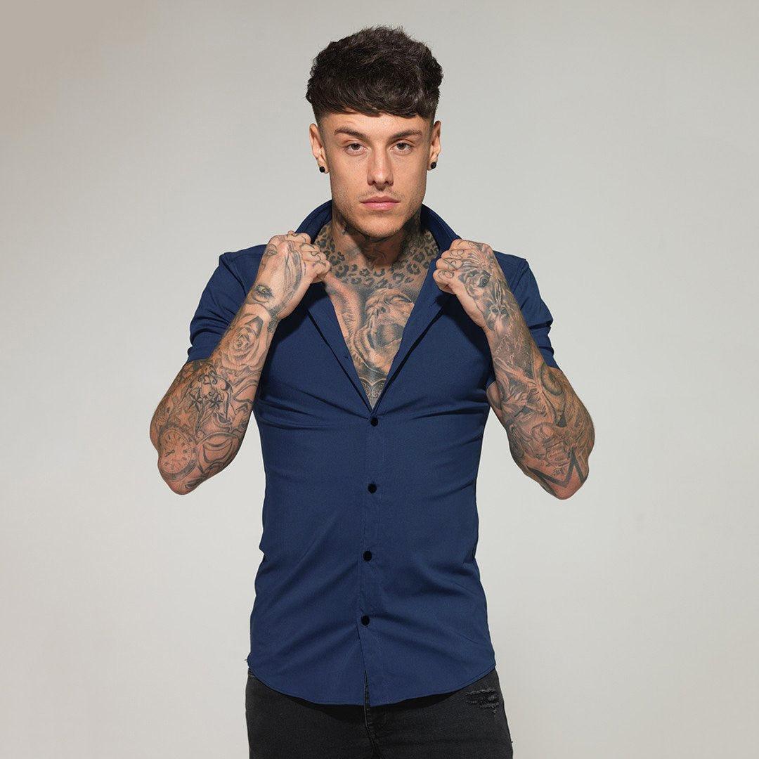 Great Summer Fashion Slim Fit Button Short Sleeve Shirts - Men Casual Sportswear Dress Shirt (TM1)(T2G)(1U8)(TM8)