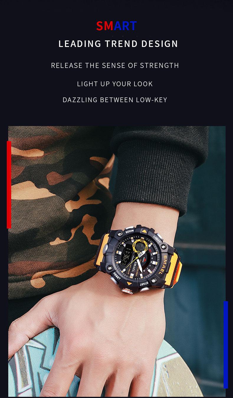 Military Watches - Men Sport Watch - New 50M Waterproof Wristwatch Stopwatch Alarm LED Light (MA9)(RW)(1U84)