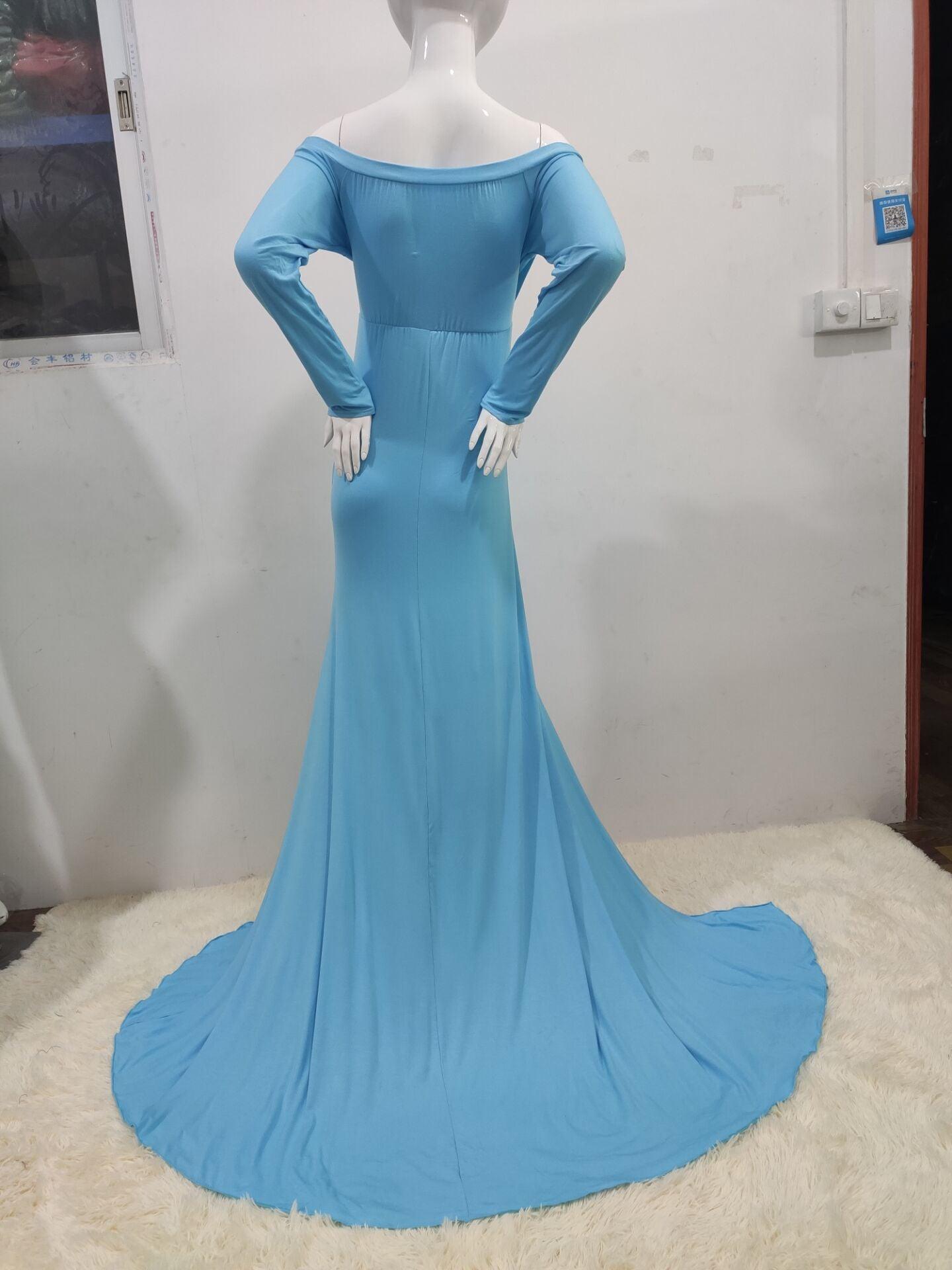 Maternity White Photo Dress - Pregnant Women Mermaid Sexy Gown Pregnancy Dress (1U5)(Z6)(Z8)(1Z1)(2Z1)(3Z1)(4Z1)(7Z1)