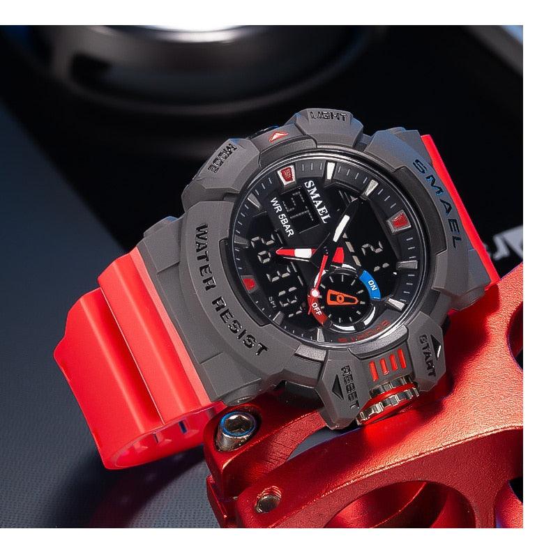 Military Watch For Men 50M Waterproof Clocks Luminous - Hands Digital Wristwatches Black Gold (MA9)(RW)(1U84)