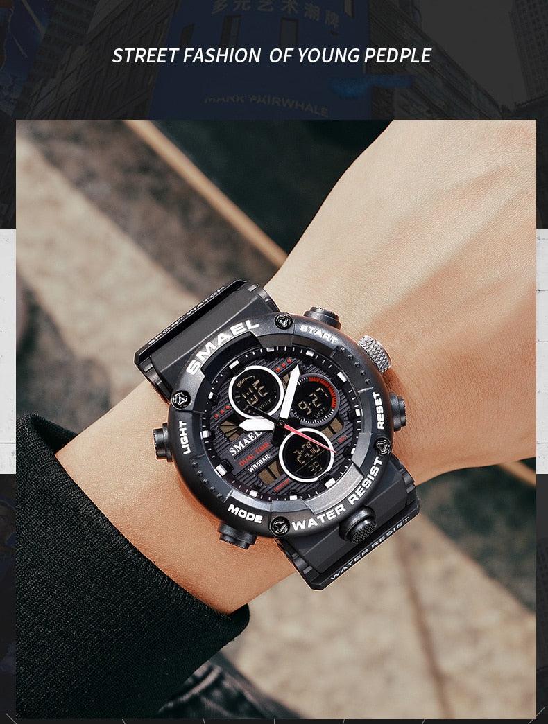 Sport Watch Men Waterproof LED Digital Watches - Stopwatch 8038 - Men Watches Quartz (MA9)(RW)(1U84)