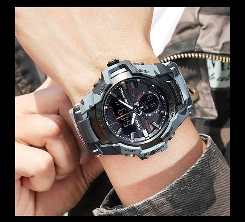 Men Watches - Sport Watch Waterproof 50M Wristwatch Relogio Masculino Militar 1805 Men's Clock (MA9)(RW)(1U84)