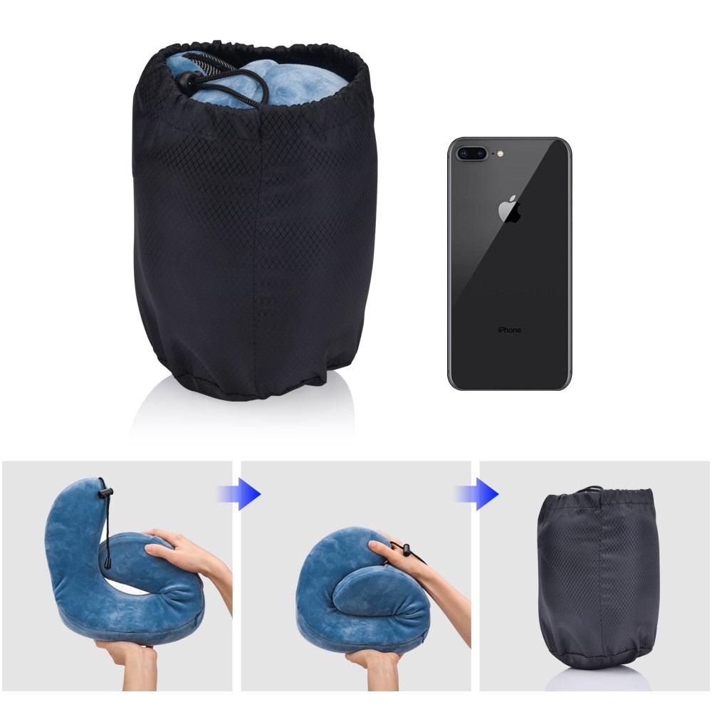 Health Care U Shaped Soft Travel Pillow - Neck Pillows For Airplane Portable Car Travel Accessories (1U105)(6LT1)