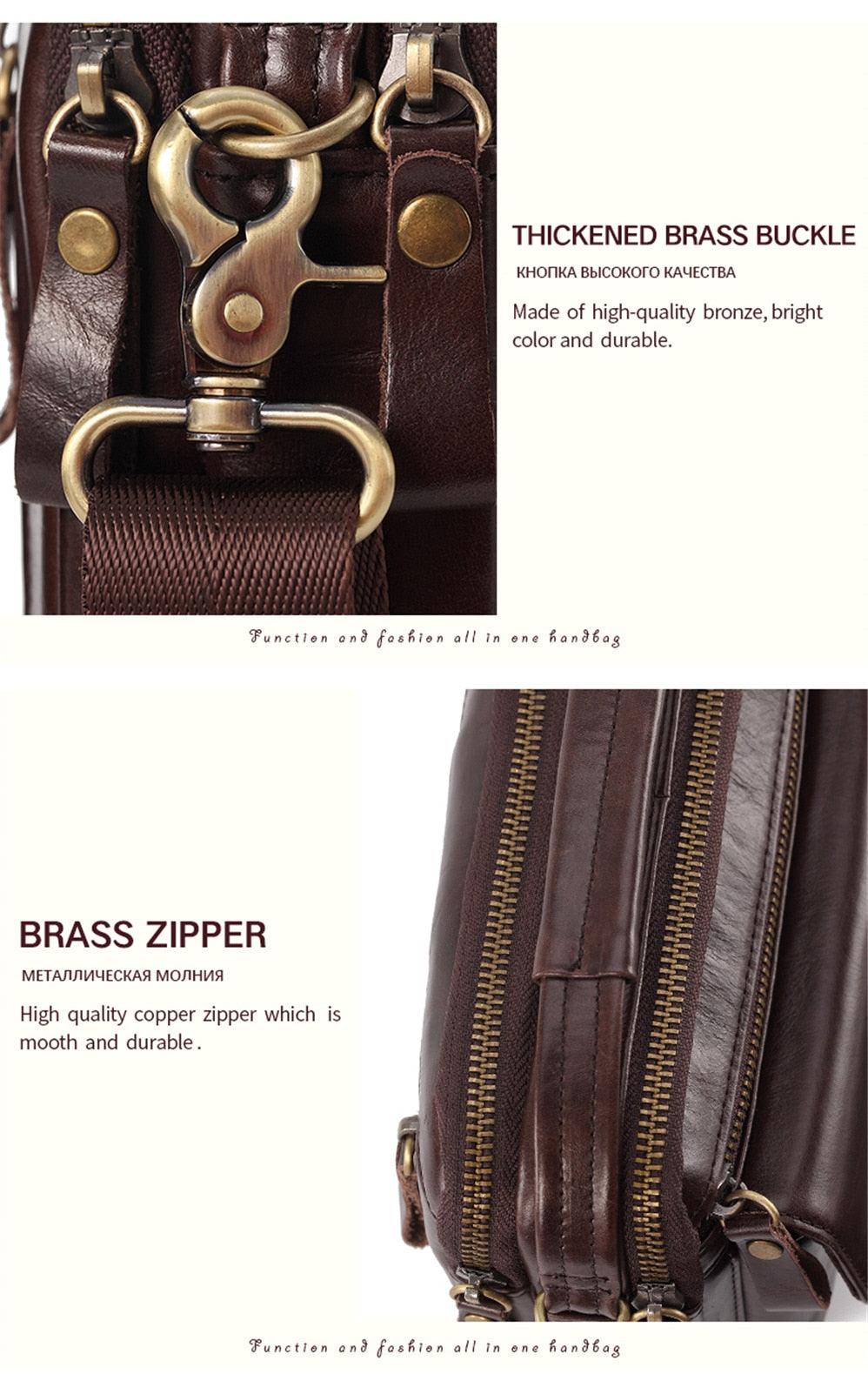 Great Men Shoulder Bag - men genuine Leather Shoulder Bags - Men Handbags Capacity Soft Leather Bag For Man Messenger Bags Tote Bag (3MA1)(LT4)(1U78) - Deals DejaVu