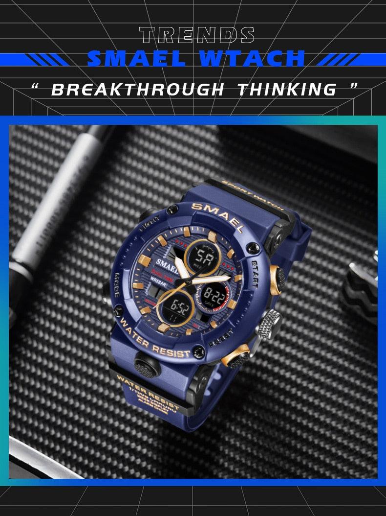 Sport Watch Men Waterproof LED Digital Watches - Stopwatch 8038 - Men Watches Quartz (MA9)(RW)(1U84)