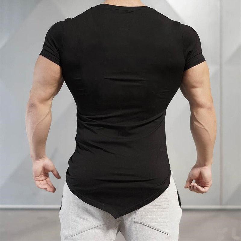 Top Brand Solid Clothing Gyms t-shirt - Mens Fitness Tight t-shirt Cotton Slim fit t shirt men Bodybuilding Summer (TM8)(1U8)(TM7)(1U101)(1U100)