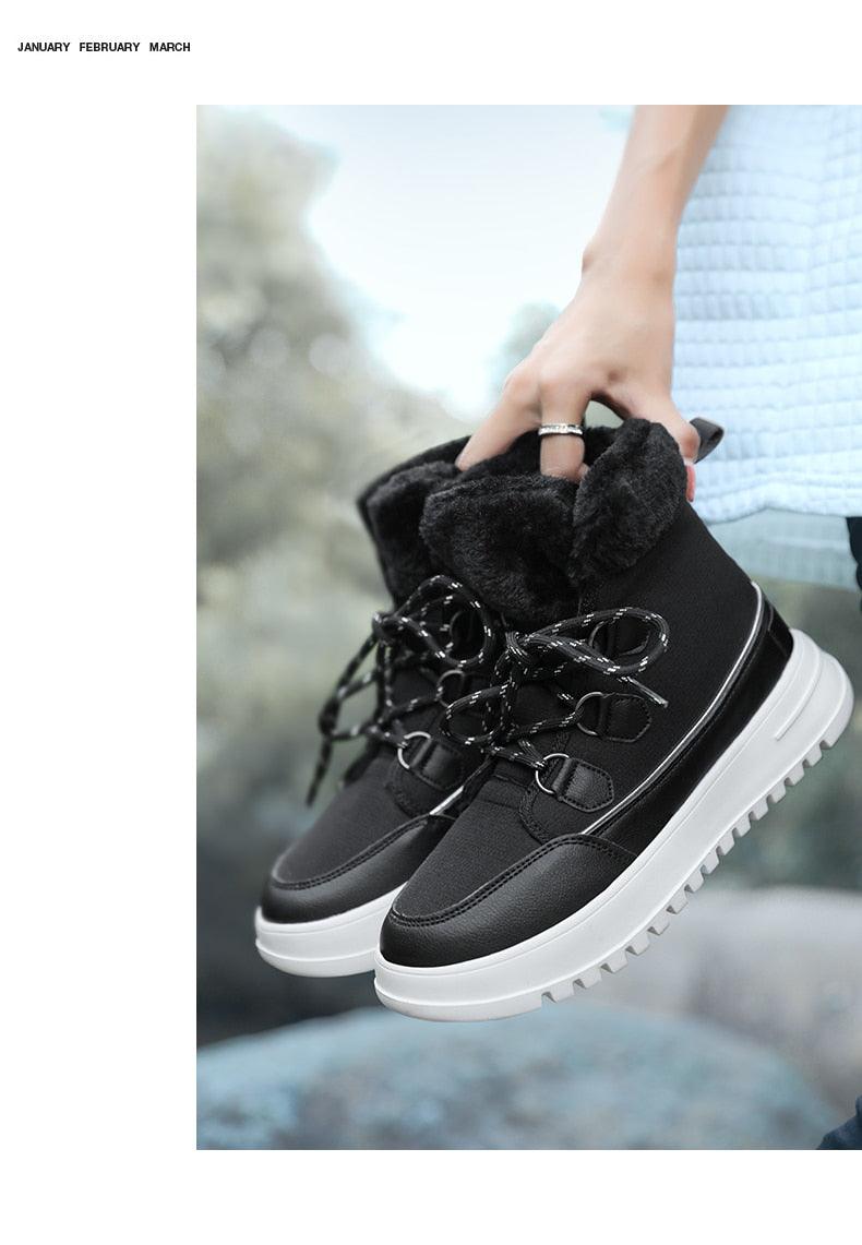 Snow Boots Outdoor Non-slip Sneakers - Plush Warm Woman Waterproof Winter Boots - Women Platform Ankle Boots (BB2)(CD)(WO4)(BB5)(F38)(3U38) - Deals DejaVu