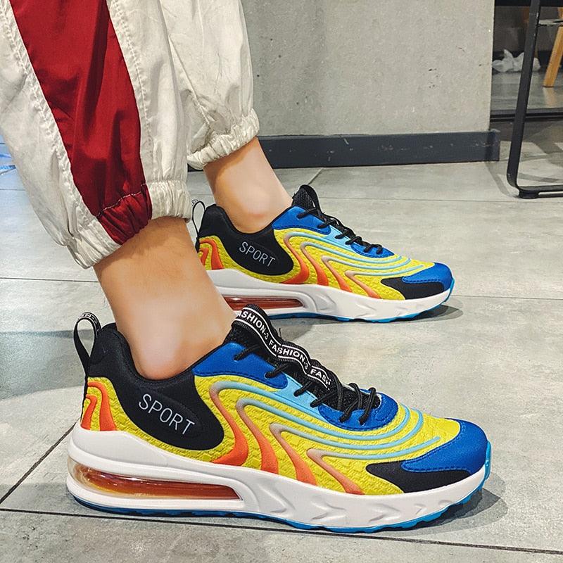 Cool New Men Chunky Sneakers Lace-up Flat Casual Shoes with Platform - Stylish Mixed Color Breathable Adult Male Tenis Footwear (MSC3)(MSC7)(MSA1)(MCM)(MSA2)(1U12) - Deals DejaVu