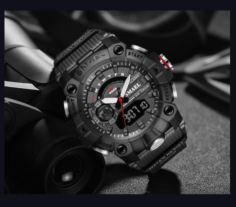 Military Watches - Men Sport Watch - New 50M Waterproof Wristwatch Stopwatch Alarm LED Light (MA9)(RW)(1U84)