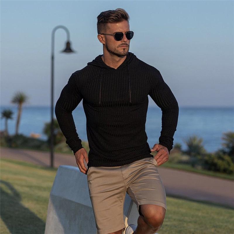New Fashion Winter Hooded Sweater - Men Warm Turtleneck - Mens Sweaters - Slim Fit Pullover Men Classic Sweaters (TM5)(CC1)(1U100)(TM7)(1U101)(1U100)