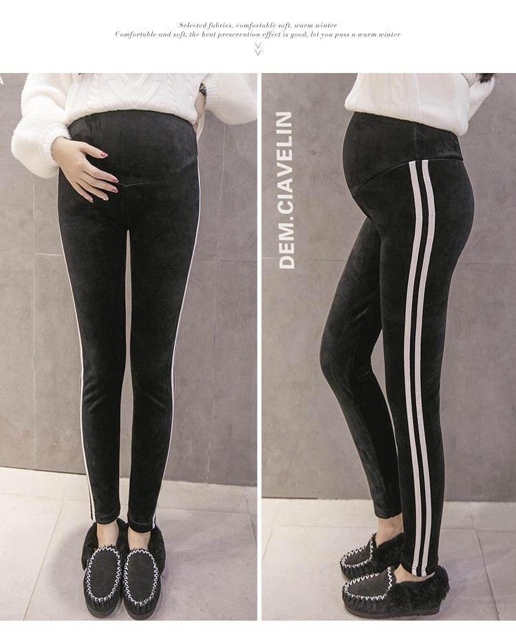 New Velvet Maternity Leggings Pants For Pregnant Women - Warm Winter Maternity Clothes -Thickening Pregnancy Trousers Clothing (2Z7)(7Z2)(1U4)