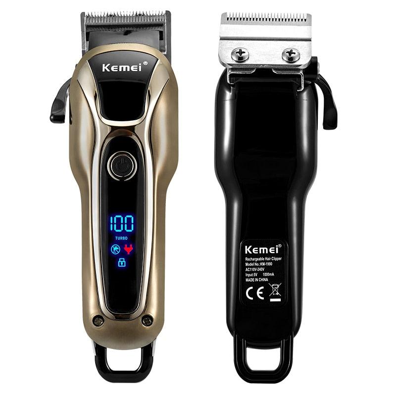 Professional Barber Hair Clipper - Rechargeable Electric T-Outliner Finish Cutting Machine - Beard Trimmer Shaver Cordless Corded (BD6)(1U45)(F45)
