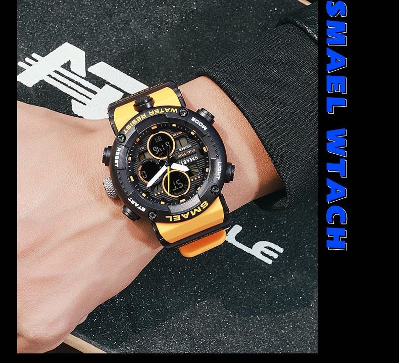 Sport Watch Men Waterproof LED Digital Watches - Stopwatch 8038 - Men Watches Quartz (MA9)(RW)(1U84)