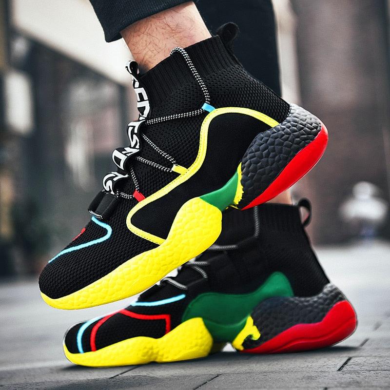 Great Men Sneaker - Soft Casual Shoes - Sock Shoes Fashion plus size 45 46 47 48 Tenis Masculino Adulto High Top Man Flat Shoes (MSC3)(MSC7)(MSA1)(MCM)(MSA2)(1U12) - Deals DejaVu