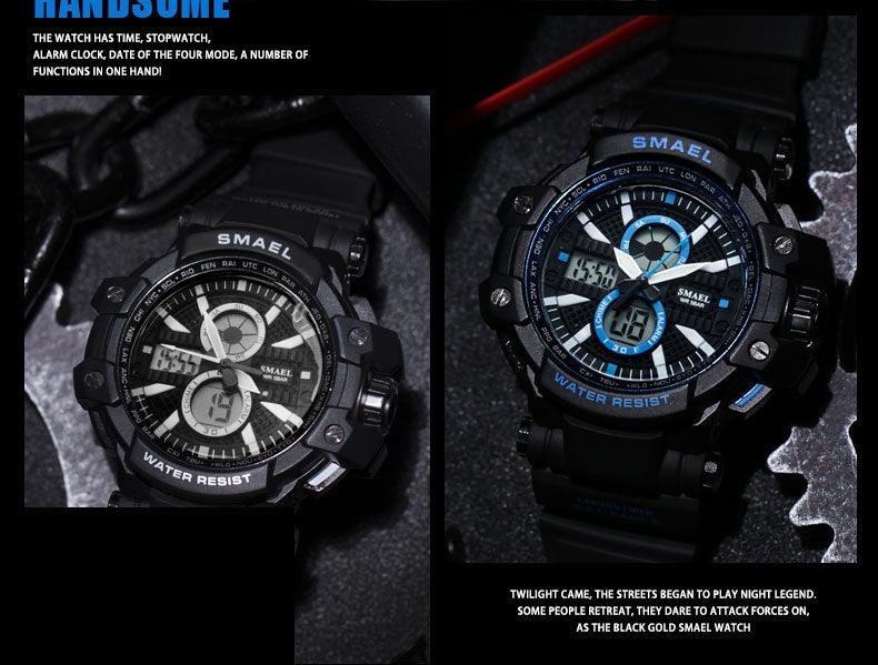 Sport Watches For Men Military Clock - Watch 50M Waterproof Luminous White Wristwatch Band (MA9)(RW)(1U84)