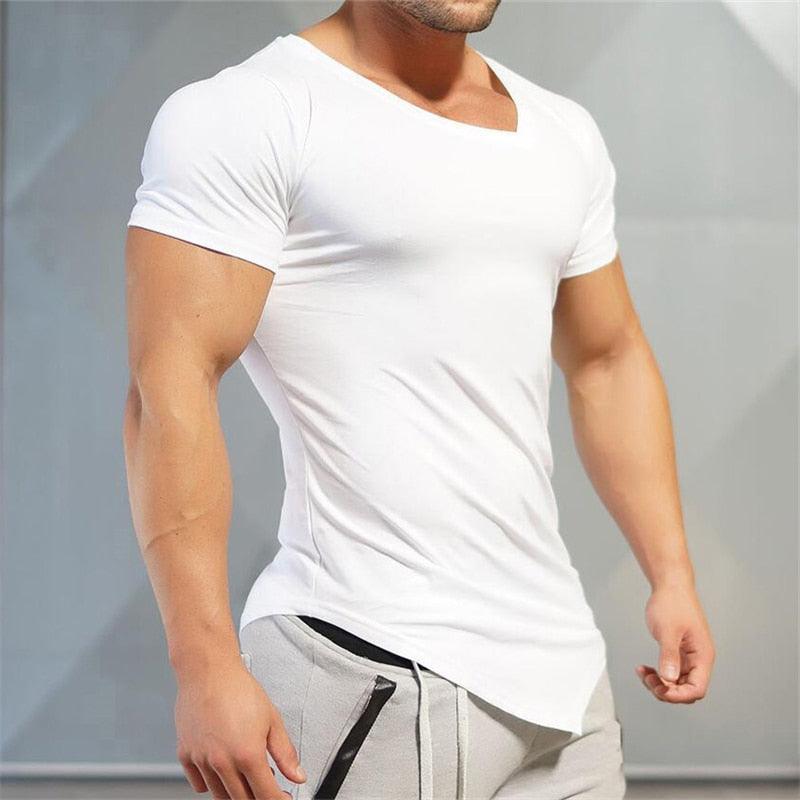 Top Brand Solid Clothing Gyms t-shirt - Mens Fitness Tight t-shirt Cotton Slim fit t shirt men Bodybuilding Summer (TM8)(1U8)(TM7)(1U101)(1U100)