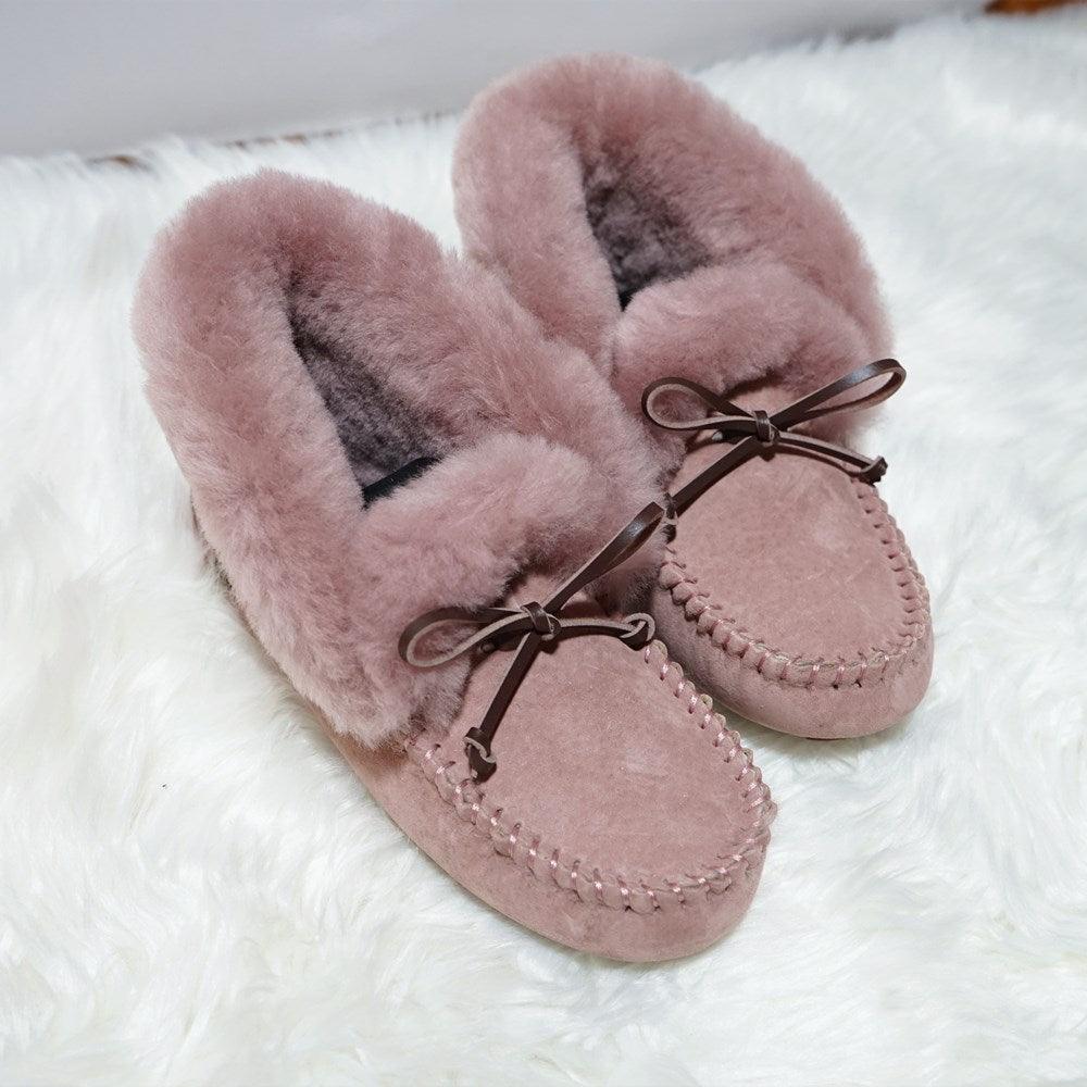Amazing 100% Genuine Leather waterproof women flat shoes - comfortable winter warm natural fur snow shoes fashion non-slip (FS)(CD)(1U40)(1U38)(1U107)